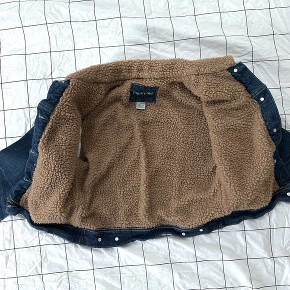 Maurices Y2K Sherpa Lined Denim Trucker Jacket Size Small - Picture 3 of 6